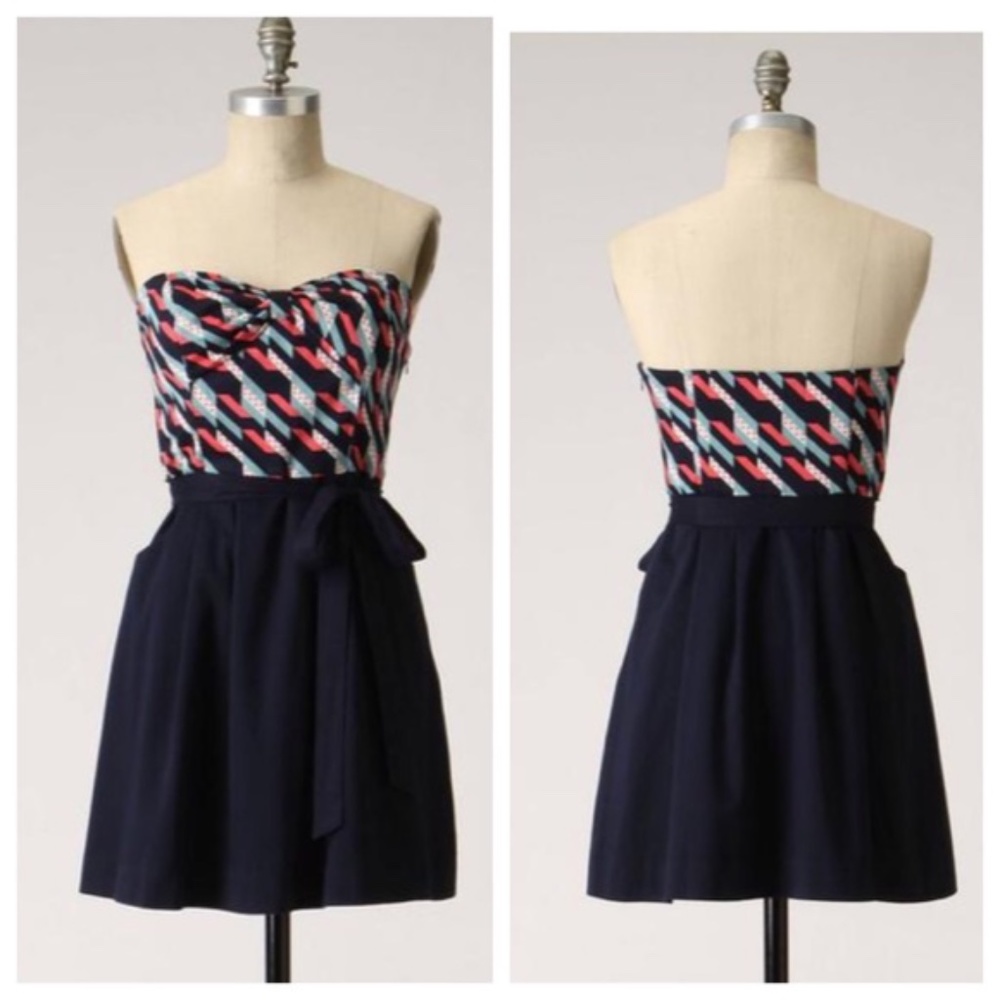 Anthropologie Maeve Printed Corset Dress size 6